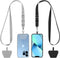 CACOE Phone Lanyard 2 Pack with Adjustable Neck Strap and Phone Patches, Universal Multifunctional Lanyards for Most