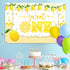 HAMIGAR 6x4ft 1st Sweet One Banner Backdrop - Lemon First Birthday Decorations Party Supplies