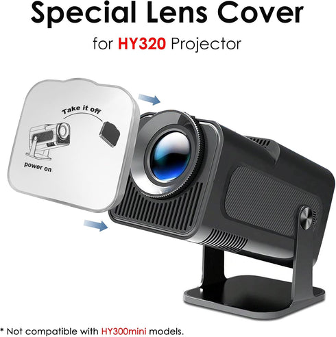 DUPULEE HY320 Projector Lens Protector Cover | Dustproof & Anti-Scratch Protection | Easy Install & Case-Friendly