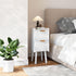 2 UWNS015W IBUYKE Narrow Nightstand, Small Slim Bedside Table with Drawer, Space Saving, Wood Side End Tables