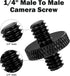 Thrymme 4 1/4" 1/4" Pcs Camera Tripod Screw, Male to Male Threaded Tripod Screw Tripods Nut Connectors, Double Sided