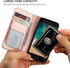 Bocasal Wallet Case for iPhone SE (2022)/SE (2020)/8/7 with Card Holder, PU Leather, Magnetic Detachable Kickstand,