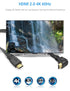 URWOOW 90 (1 Flat Slim High Speed HDMI Male to Male Extension Cable Degree Down Angle Feet) Adapter Converter Cable
