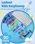 50 Pack Set 3.5mm Bulk Earbuds for Kids, Classroom Earbuds, Affordable in-Ear with Jack, Wired Headphones