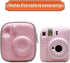 LTGEM Hard Case for Fujifilm Instax Mini 12/11/10/9/8/7/7+, Protective Carrying Bag with Shoulder Strap (Blossom Pink)