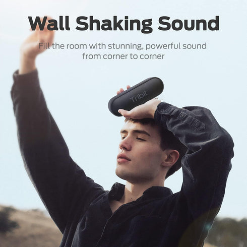 Tribit Bluetooth Speaker XSound Go with 16W Loud Sound & Deeper Bass, 24H Playtime, IPX7 Waterproof, Portable Wireless