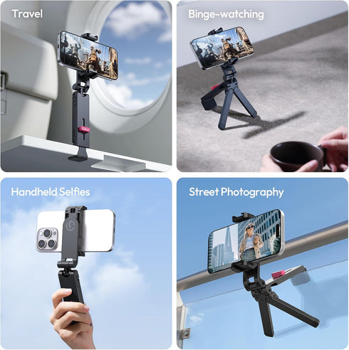 ULANZI MA89 2025 360 Foldable Airplane Phone Holder Mount, Rotation Airplane Travel Essentials, Long Flight Must Haves