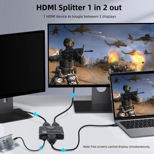 XinYaa 2.1 8K@60Hz 4K@120Hz 2 1 HDR10+ 48 3D Dolby PS5/4 B0X HDMI Switch, Aluminum HDMI Switcher in Out, HDM I Splitter