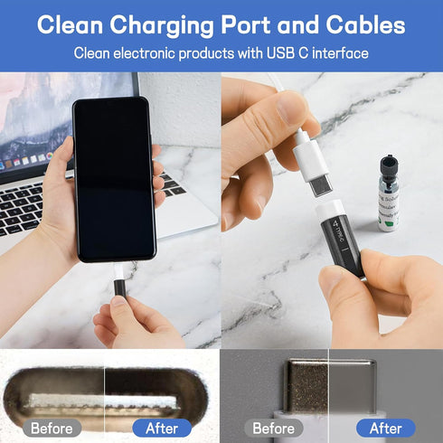 CleaniKu iPhone Cleaning Kit - Multi-Tool Phone Repair Restore with USB C Cleaning Tool and Speaker Cover