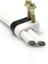 THE CIMPLE CO Dual Coaxial Cable Clips, Cat6 Electrical Wire Clip, 1/2 in Screw Clip and Fastener, White (10 Pieces)