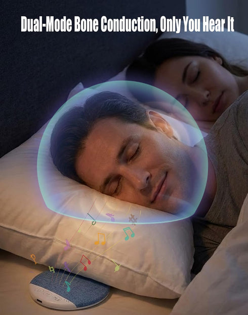 hunsee (1pc) Sleep Speaker Under Pillow, Bone Conduction Under Pillow Speaker with Bone-Acoustic Fabric Diffusion