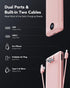 VRURC Portable Charger Power Bank with Wall Plug, 10000mAh with Built-in Cables, PD 20W Fast Charging