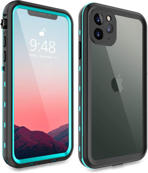 iPhone 11 Pro Max Case, Waterproof Full Body Rugged Clear Slim Case with Built-in Screen Protector for Apple iPhone 11