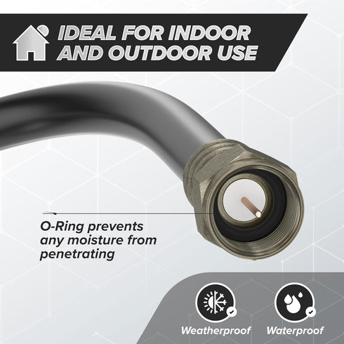 THE CIMPLE CO Coaxial Crimp Connector for RG6 Cable, Pack of 100, Weather Proofing Seal