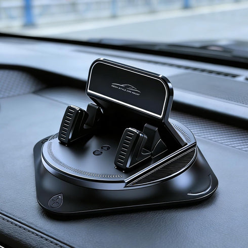Masansan 360 Rotate Phone Mount Car Phone Holder with Spring Clip No-Slip Dashboard