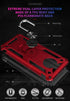 Military Grade Drop Impact Case for Motorola Moto G6 with 360 Metal Rotating Ring Kickstand Holder, Shockproof (Sliver)