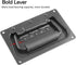 2Pcs Recessed Spring Loaded Speaker Handles, 5.1" x 3.15" Chest Cabinet Speaker Case Handles in Black