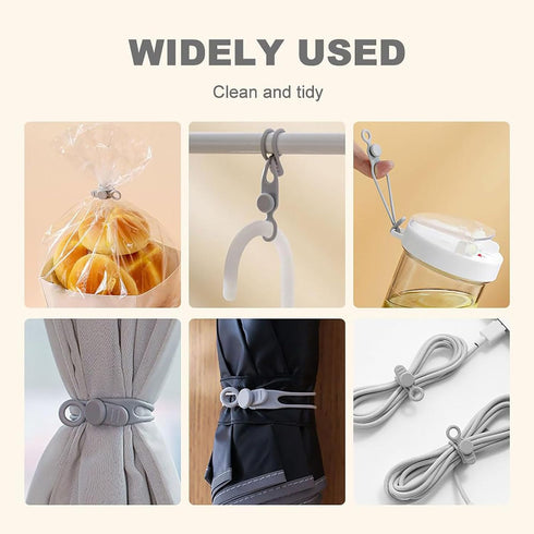 2026 (10Pcs) Data Cable Organizer, Upgrade Silicone Headphone Organizers, Silicone Cable Ties Reusable Cable Management