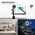 NEEWER Overhead Camera Mount Arm with Phone Clip, 22"/56cm 180°&360° Flexible Holding Arm for Desk Stand, Fits