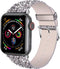 iiteeology Compatible with Apple Watch Band 46mm 45mm 44mm 42mm, Glitter Shiny Bling Leather Band for iWatch Series