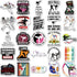 Taekwondo Stickers, 50 Pcs Martial Arts Black Belt Self-Protection Decals for Laptop, Water Bottle, and Party Supplies