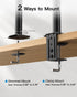 HUANUO Dual Monitor Mount for 2 Monitors up to 30 inches, Heavy Duty Stand with Adjustable Arm