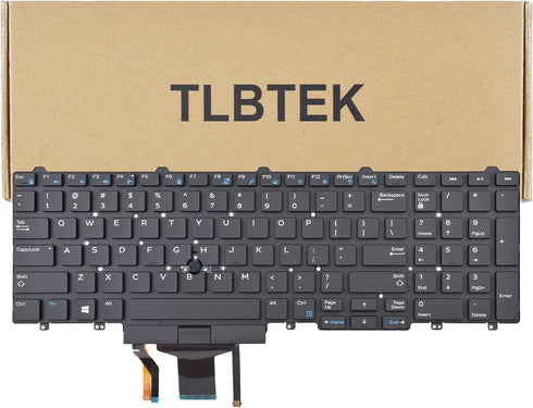 TLBTEK Backlight Keyboard Replacement Compatible with Dell Latitude E5550 P37F E5570 P48F E5580