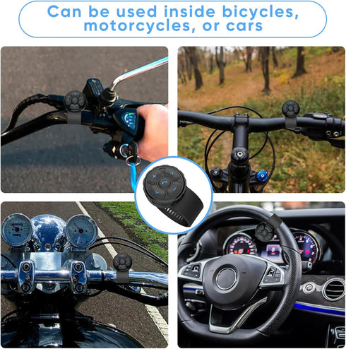 Bluetooth Helmet Earphone Remote, Controls Music, Voice Assistants, Calls, Long Battery Life, Waterproof