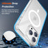 SUPFINE iPhone 12 Pro Max Clear Case, Ultra Slim, Compatible with MagSafe, Never Yellow with 2X Tempered Glass Protector