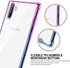SALAWAT Galaxy Note 10 Case, Clear Cute Gradient Slim Phone Case Cover, Reinforced TPU Bumper Shockproof Protective