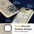 MOCCA Slim Magnetic Case for iPhone 12 Pro Max, Shockproof with Glass Screen & Camera Lens Protectors, Light Gold