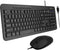 Wired Keyboard and Mouse Combo, Macally Slim Full Sized Ergonomic USB for Laptop and Desktop