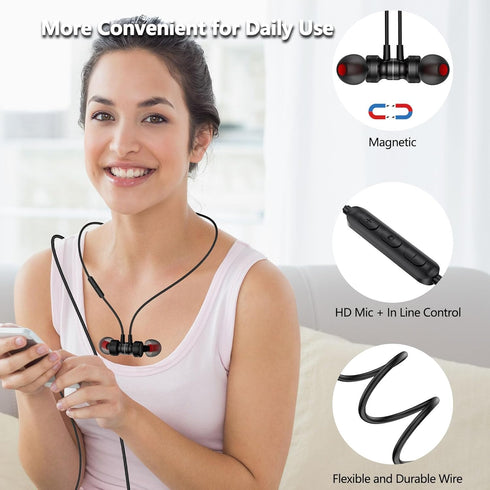 USB C Headphones with Charging for iPhone 15 Plus Pro Max, Samsung S24 S23 S22 A53 - Magnetic Wired Earbuds with Mic