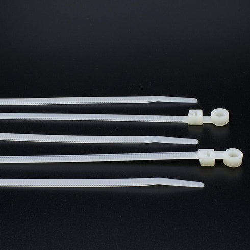 THE CIMPLE CO 7 inch White Nylon Zip Ties (Wire, Cable Ties) - Strong, Indoor and Outdoor Rated, 100 Pack