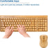 Keyboard and Mouse, 2.4GHz Plug and Play Bamboo Wood Control Devices for Win XP, NT, Vista, Win10, OS X, Android