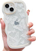 YKCZL Compatible for iPhone 15 Phone Case,Cute Bear Floral Butterfly Cloud Kawaii Pattern,Soft