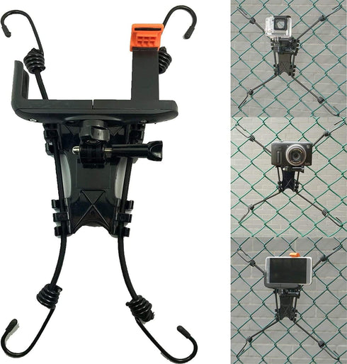 Pmsanzay Fence Mount Holder for Cameras and Smartphones, Black