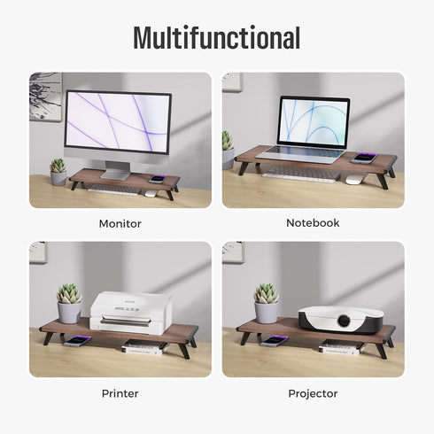 22.4" 8.3" loukin Monitor Stand Riser for Desk, x Larger Computer Stand for Laptop, PC, Printer, Sturdy Desktop