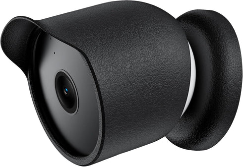 Google Nest Cam Case Cover, Outdoor/Indoor Waterproof & Dustproof Silicone Protective Skin for Google Nest Cam (Black)