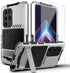 Heavy Duty Metal Aluminium Bumper Case for Samsung Galaxy S24 Ultra with Built-in Screen Protector, Military Grade