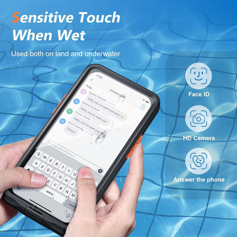 Mitywah Waterproof Case for iPhone, Underwater Snorkeling Diving Phone Case for iPhone 15 14 13 12 /15Pro 14Pro 13Pro