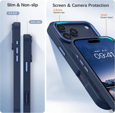 BENTOBEN 17 17 17Pro 6.3", for iPhone Pro Case, Cute Butterfly Pattern Magnetic Pro Phone Case [Compatible