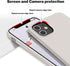 OTOFLY Soft Silicone Case for iPhone 12/12 Pro, Stone, Military Grade Drop Protection Anti-Scratch Microfiber