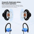 Wireless Headphones, Bluetooth 5.3, 16H Playtime, IPX7 Waterproof Sports Earbuds with Mic, Sound Isolation, Blue