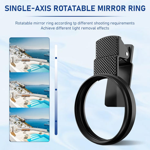 incthoust 52mm Clip-0n Len(1 Set Cpl Phone Cameralens Filter Kit,Upgrade Circular Polarizing Filter Compatible