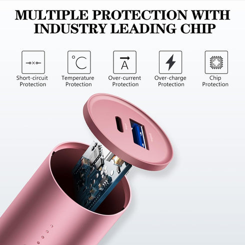 BONAI Portable 5000mAh Power Bank, Ultra-Compact External Battery for iPhone 14 13 12 11 & Samsung