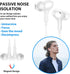 Wired Earbuds Noise Canceling for Chromebook PC School, 3.5mm Headphones Ear Buds with Mic, Magnet Stereo Plug in