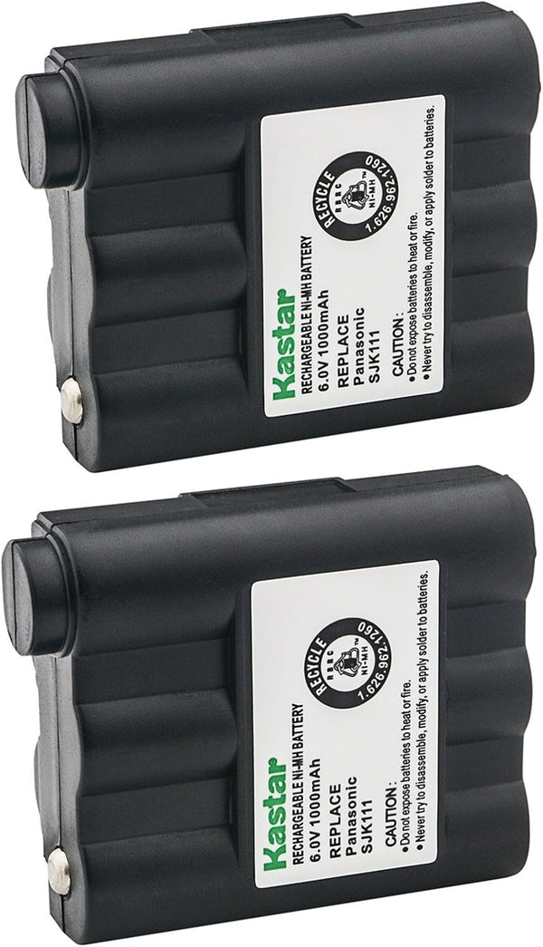 Kastar 2-Pack Replacement Battery for Midland BATT5R, AVP7, FRS-005, GXT-300, GXT-325, GXT-550, GXT-555, GXT-700