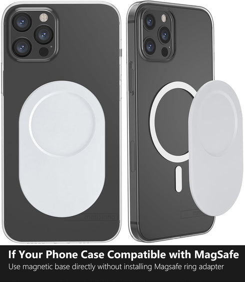 metisinno Magnetic Base Plus Compatible with PopSocket Phone Grips | Magnetic Phone Accessories for MagSafe, Ring