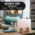 Kothar Wooden Vertical Laptop Stand for Desk, Bamboo Vertical Laptop Holder, Desktop Dock for Apple MacBook, Microsoft